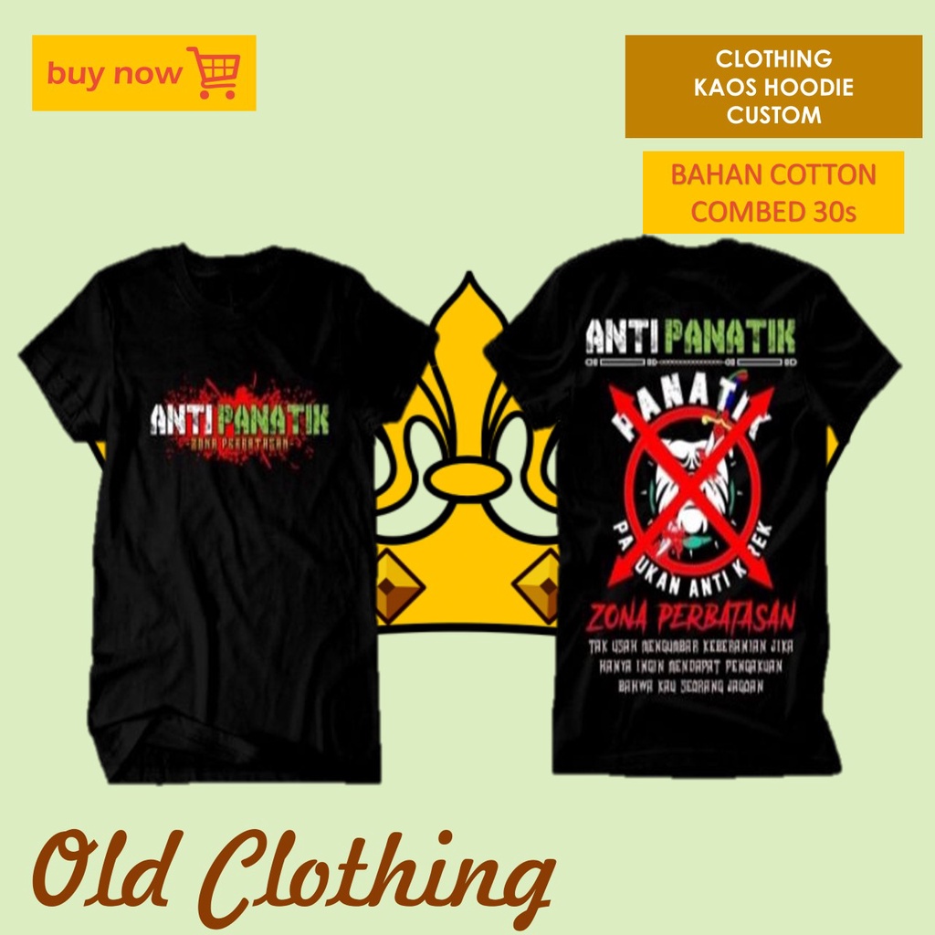 KAOS ANTI PANATIK KAOS KOMUNITAS JAWA KAOS PRIA DISTRO KAOS PRIA KEREN BAJU ATASAN PRIA BAHAN COTTON
