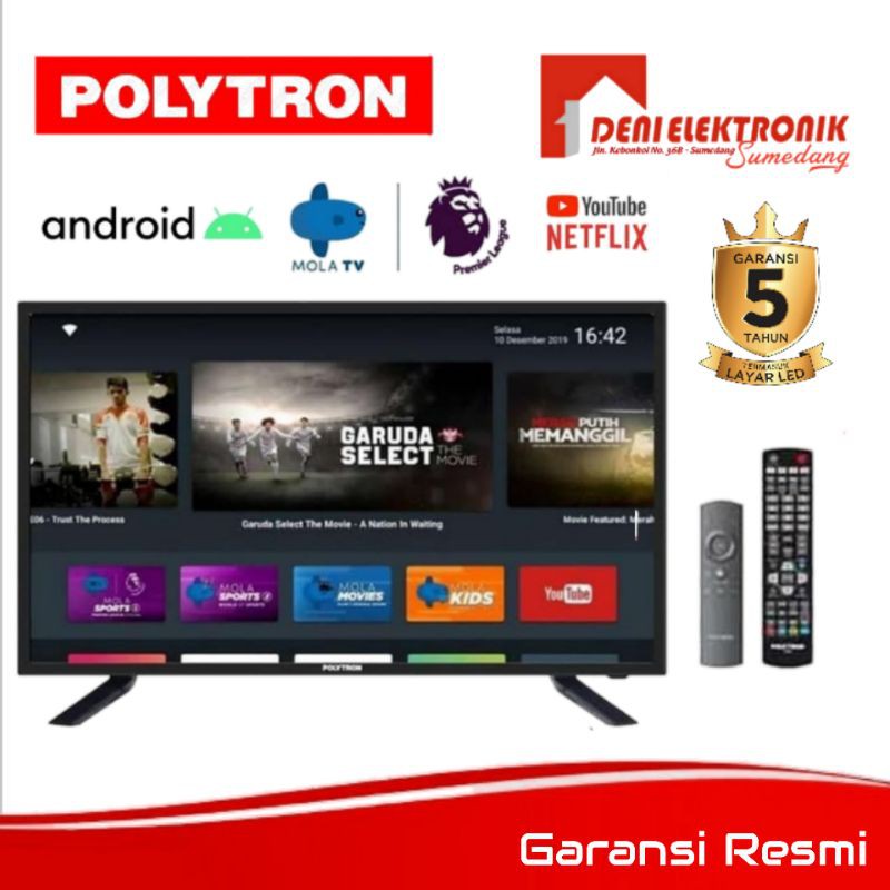 Tv LED 32" Polytron Smart Tv PLD32AD1508 Full HD