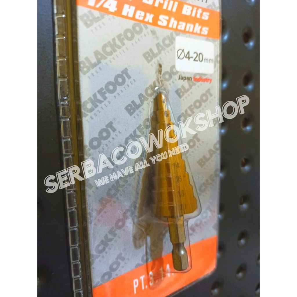 Blackfoot Mata Bor Pagoda - Drill Titanium Coated Stepdrill 4-20mm Termurah Berkualitas