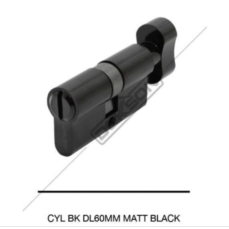 Kunci Silinder Pintu Kayu Knob Putar 60MM Cylinder Dekkson Dekson CYL BK DL 60 MM Matt