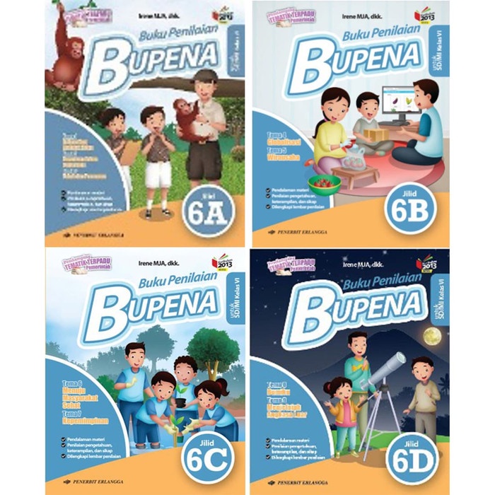 

❤BISA COD❤ BEST SELLER PAKET LENGKAP BUPENA 6A, 6B, 6C & 6D ERLANGGA Kelas 6 SD