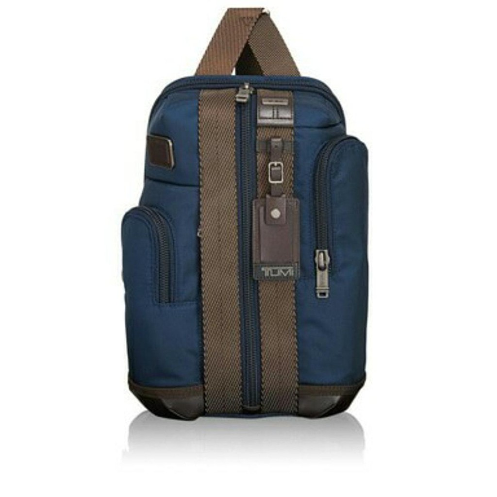 Paling Murah Tas Sling Bag Tumi Montere Leather -Navy (Tas Santai,Tas Pria,Tas Dada Tas Import)