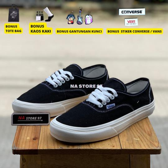 sepatu vans autentic vault black white premium quality Sneakers pria dan wanita