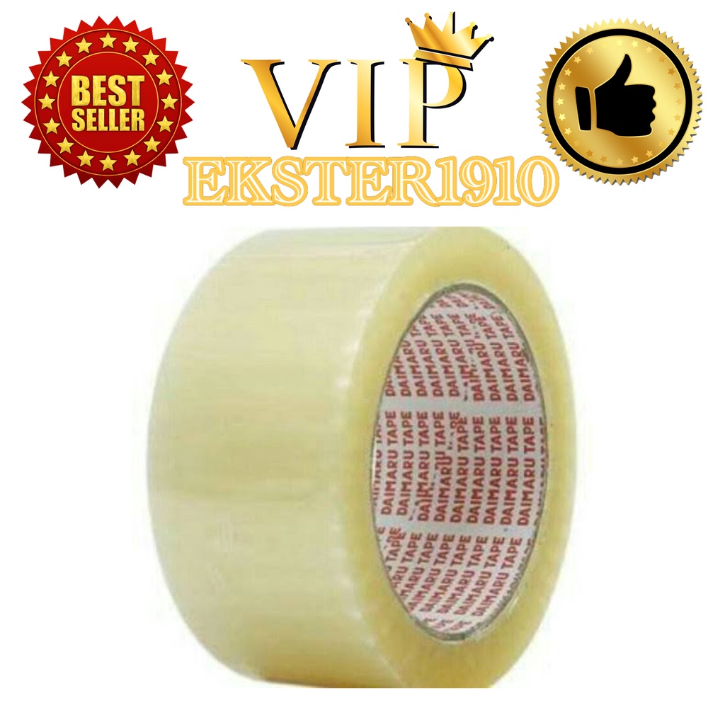 

￼Lakban Rabbit Tape 2” Warna Bening Solatip Isolasi 100 Yard 2 inch