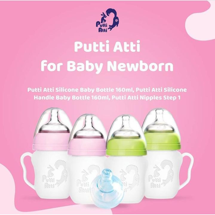 Putti Atti Silicone Handle Bottle 160ml ( botol susu )