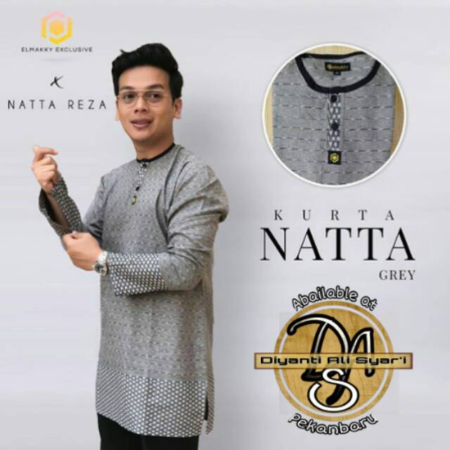 KURTA NATTA "GREY" I Gamis Kurta By Elmakky Exclusive