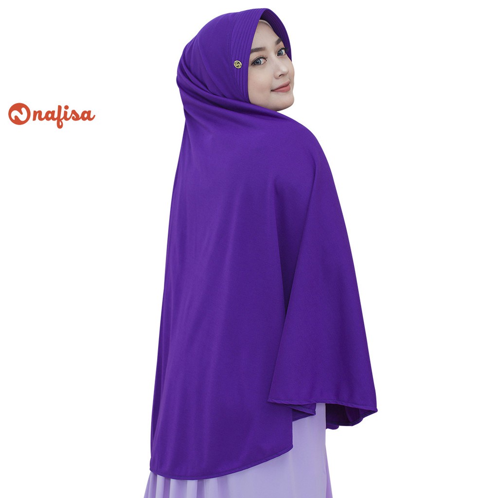 Hijab Bergo Instan Syar'i Jilbab Instan Pad Nafisa ASHA | Instan Hijab Kaos Polos Kerudung Pad Kecil Antem Instan Hijab Material Kaos TC Polos