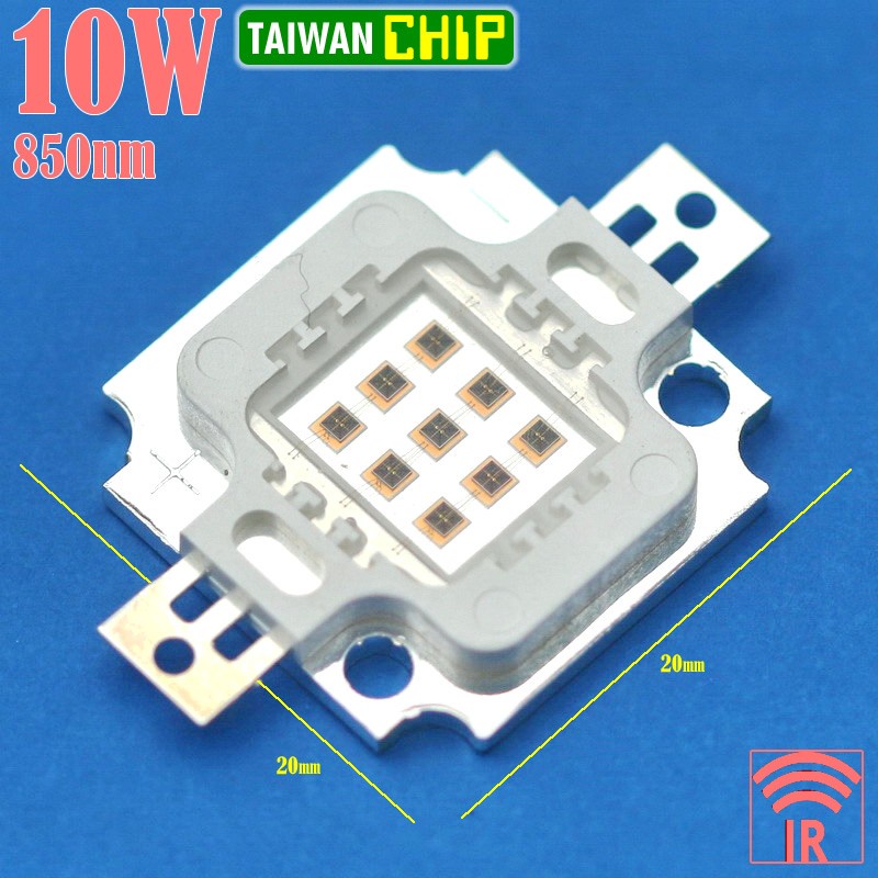 Led HPL 10W KOTAK IR 850nm InfraRed LED CCTV Night Vision NV Taiwan 35 mil