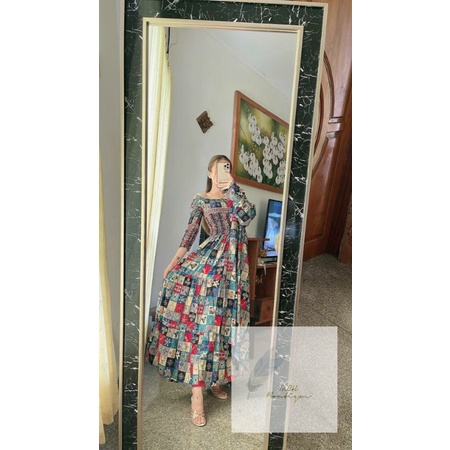 Sabrina Dress / dress dan outer / dress batik/ dress 1 set / pakaian wanita / jubah wanita / baju mu