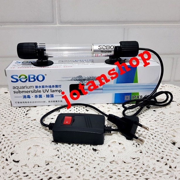 SOBO lampu UV 9 watt 9W ultraviolet STERILISASI aquarium kolam toran air anti lumut