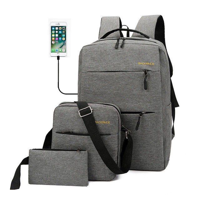 COD Uphike Tas Ransel Pria 3 in 1 Anti Air USB Charger Waterproof Backpack Tas Sekolah Kerja TR801