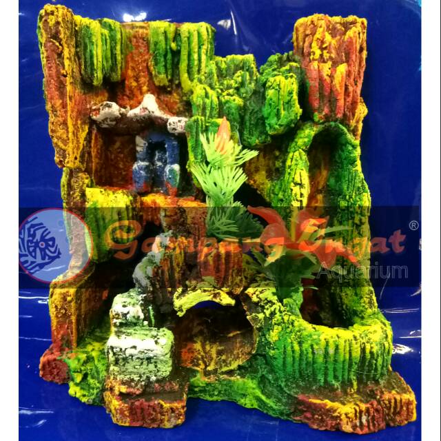 Ornamen/hiasan aquarium/acesoris aquarium