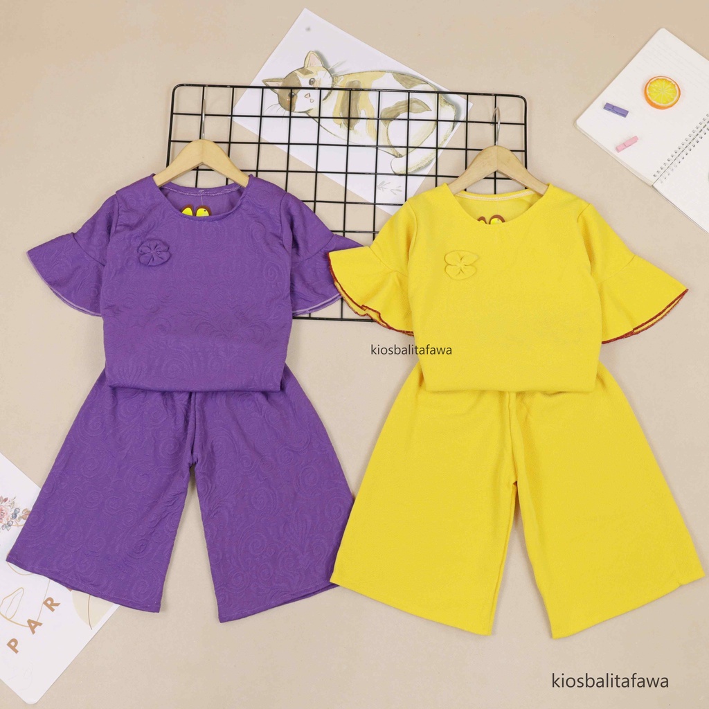 [POLOS] Setelan Lucy uk 2-4 Tahun / Set Atasan Balita Blouse Kulot Balita Cewek Baju Anak Perempuan