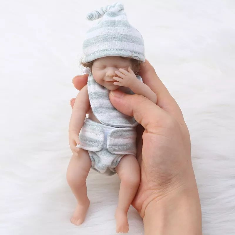 New! Miniatur Reborn Doll Boneka Mini Full Silikon Lentur Realistis