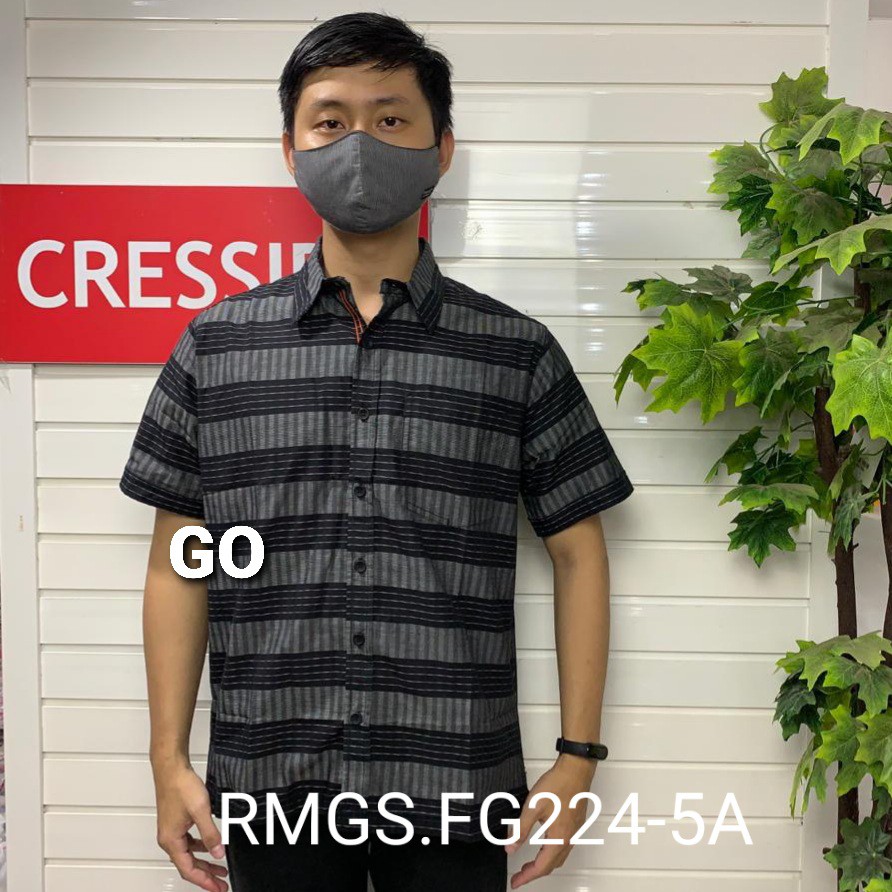 gof CRESSIDA KEMEJA PRIA REGULER Kemeja Casual Kemeja Lengan Pendek