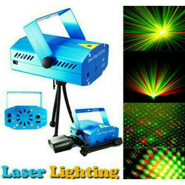 LAMPU DISCO MINI LASER STAGE LIGHTING Sensor Music