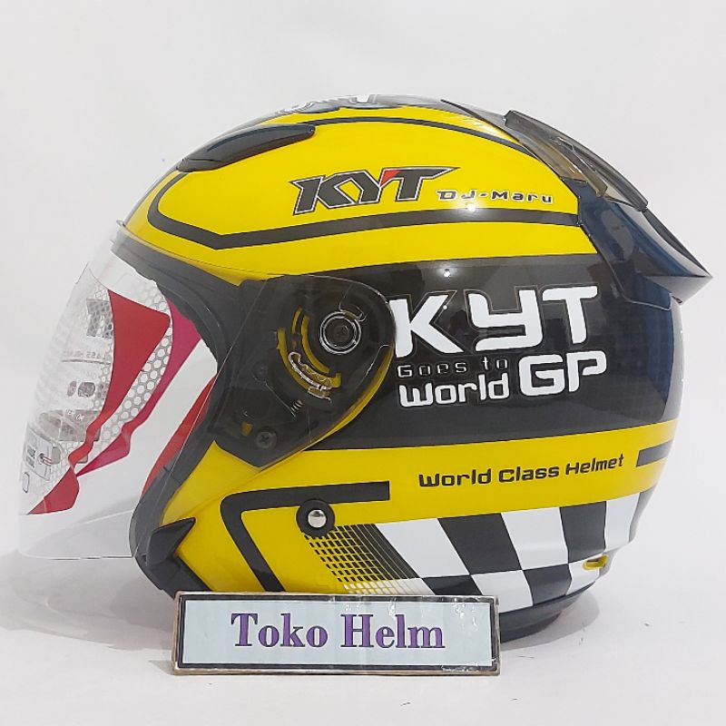 Helm KYT half face KYT DJ MARU motif-#11 yellow