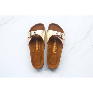  Sandal birkenstock wanita  premium madrid gold Shopee 