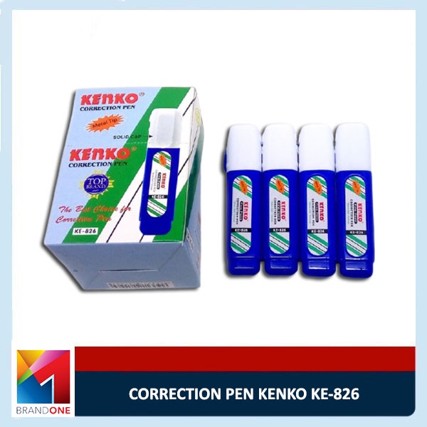 

Correction Pen (Tip-Ex) Kenko KE-826 / Metal Tip / Penghapus Pulpen