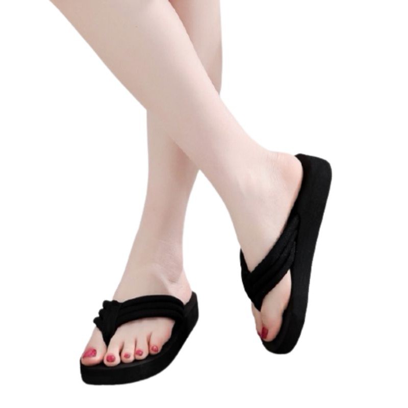 QZ - Sandal Spon Jepit Santai 3cm Polos MC 03