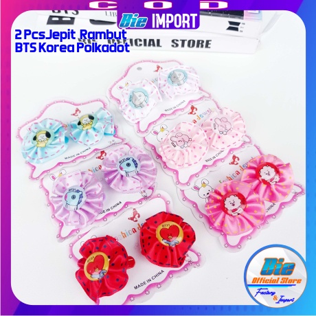 2 Pcs Jepit Anak BTS Korea Impor Best Seller