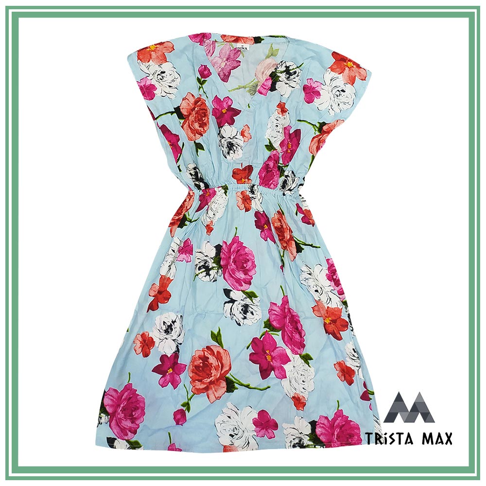 Daster Bali Floral Anak Remaja - Daster Manohara Remaja - Dress Bahan Rayon
