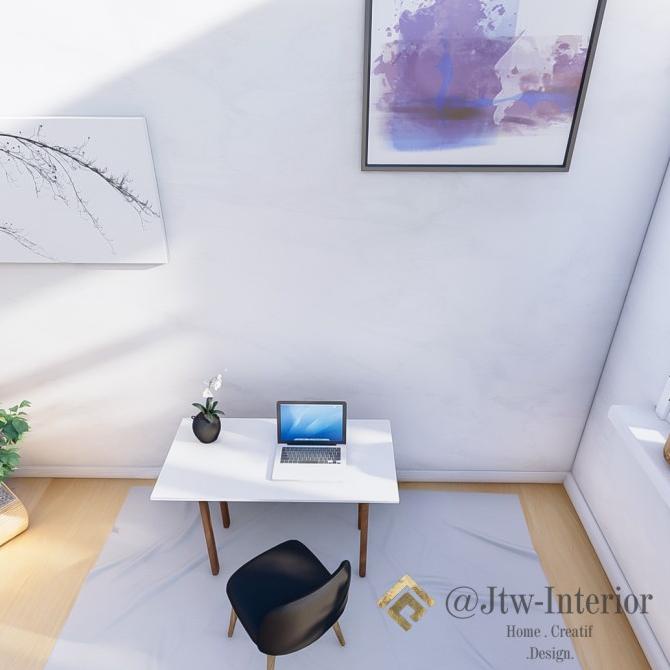 ] Meja kerja / Meja belajar / Meja Gaming / Desk gamer WT 04 - Putih