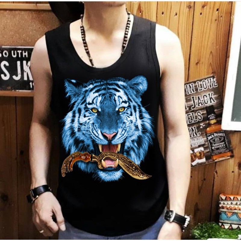 Singlet Pria Tanpa Lengan / Macan-12 / UK L-XL / Shalch Trendy