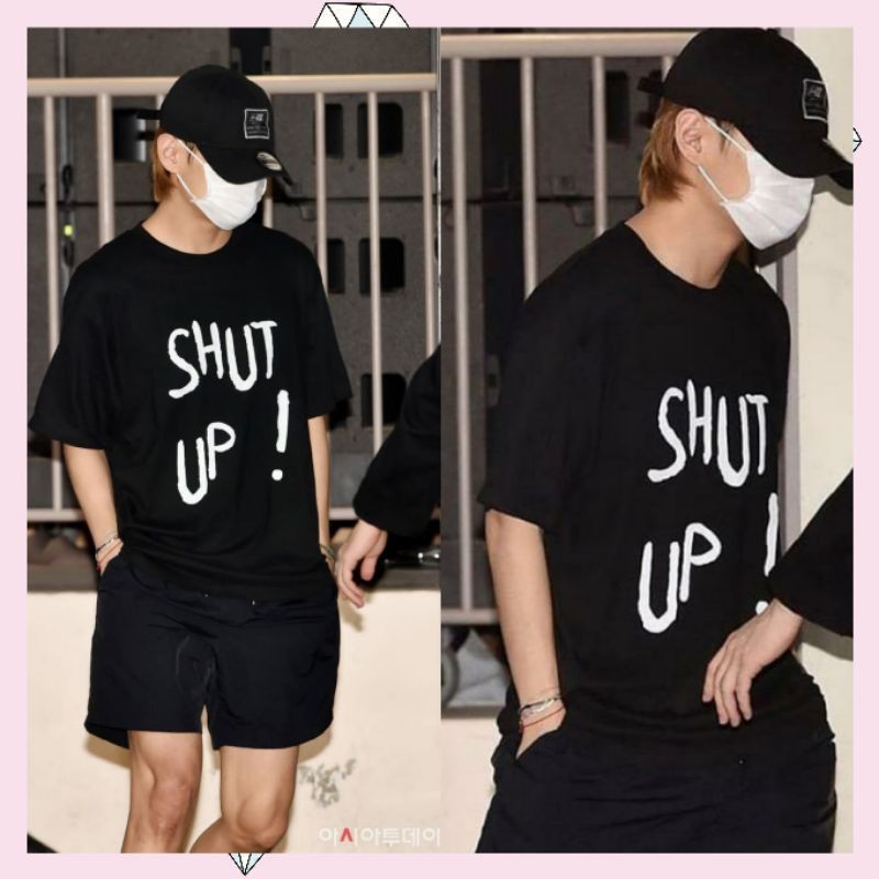 murah!!! kaos v taehyung shut up unisex combed 30s