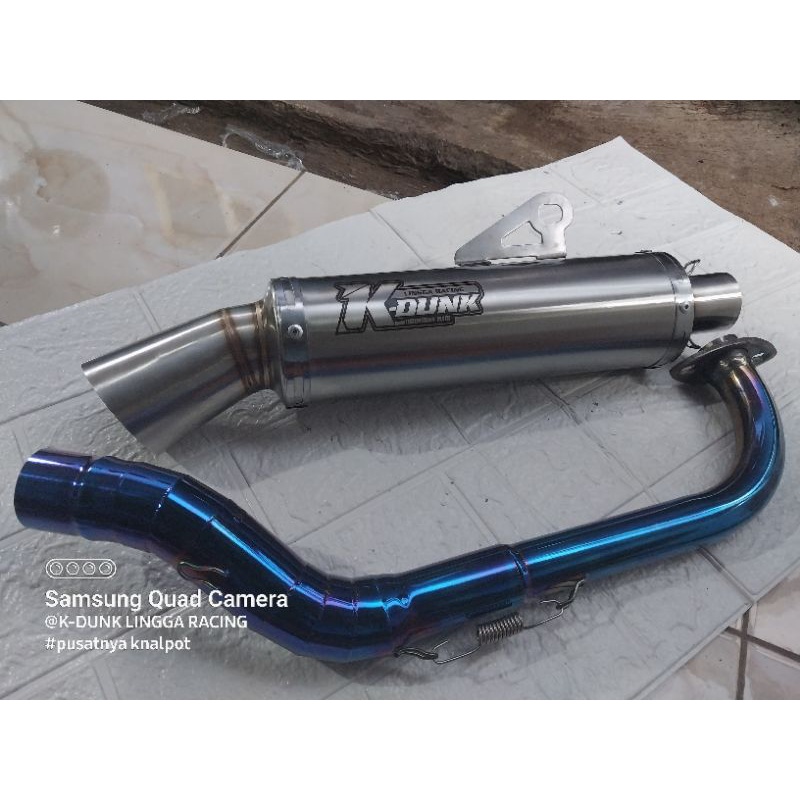 Knalpot Racing Copy WRC Corong Thailand Leher Biru Beat,Nmax,vario,Aerox Mio dll