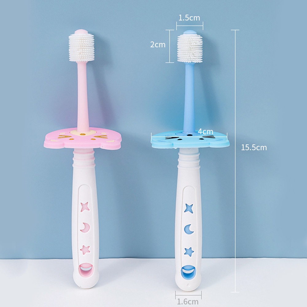 Ivorybaby Pembersih mulut bayi toothbrush baby rotasi 360° sikat gigi anak