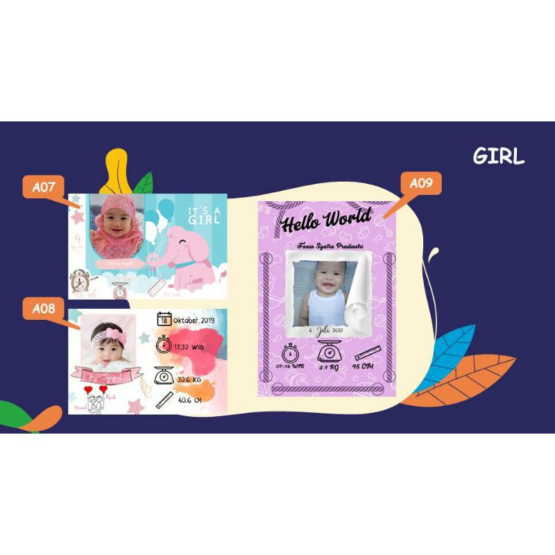 photowall biodata kelahiran baby