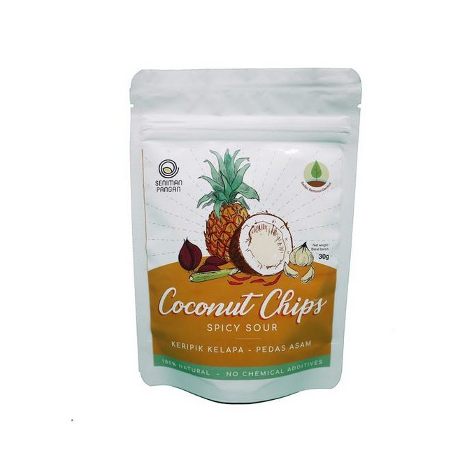 

Keripik kelapa Rasa Sambal Nanas Coconut Chip Sweet & Pineapple flavor