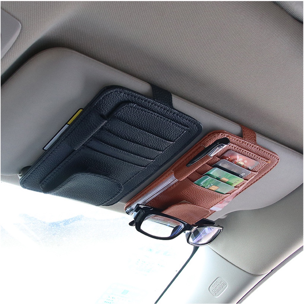 TEMPAT KARTU DI VISOR CARD HOLDER SUNVISOR MOBIL CAR ORGANIZER KARCIS