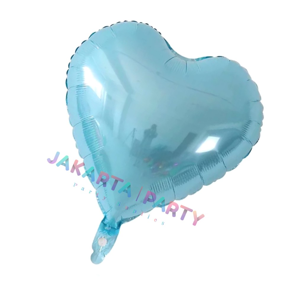 Balon Foil Love Biru Muda / Balon Love / Balon Hati / Balon Valentine