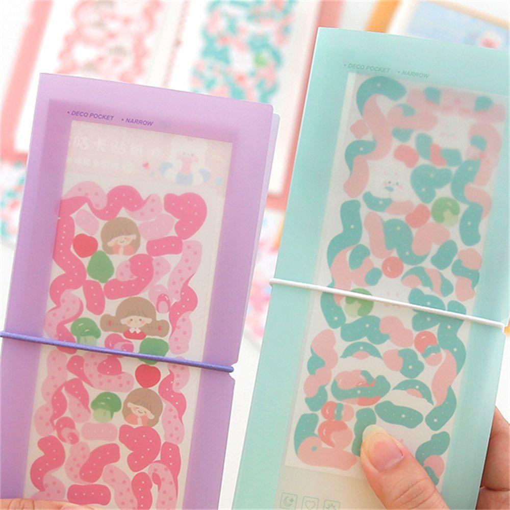 [Elegan] Tempat Nota Kartu Siswa Perlengkapan Sekolah|Stiker Foto Nota Warna Dengan Penyimpanan Scrapbooking 30slot