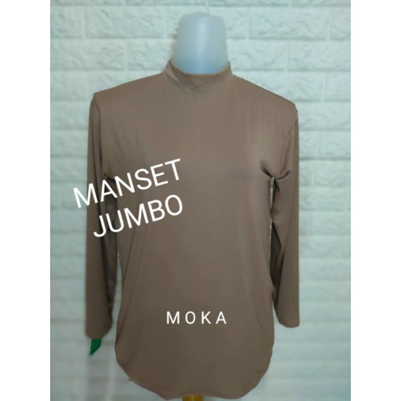 11.11 MANSET JUMBO Big Size XXL to XXXL LEHER TINGGI TURTLENECK BAHAN JERSEY SPANDEK LICIN