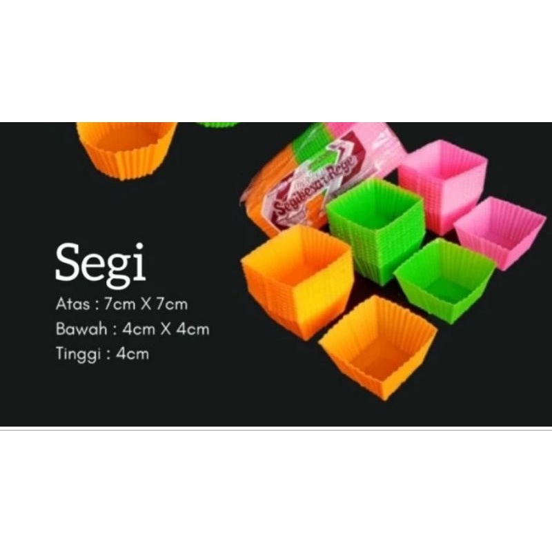 12pcs cetakan kue kukus segi / bulat besar rege