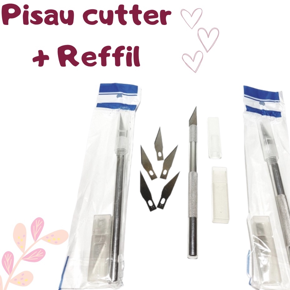 

❤domingsobellestore❤ Pen Cutter Set + Refill 6 Pcs Mata Pisau dan 1 Gagang Pisau Art Knife Pisau Ukir Cutting Sticker Decal / Pen Cutter Set + Reffil 5 Pcs Art Knife Pisau / Grafting Cutter Pisau Bedah Okulasi Stek Cangkok Tanaman Pisau Kerajin