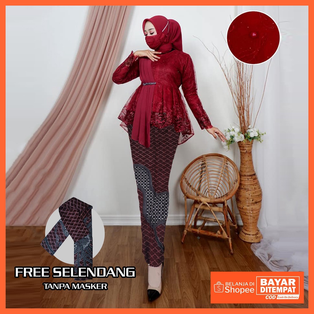 NEW ARRIVAL - BISA COD | KEBAYA AURORA Kebaya brukat modern kebaya wisuda tunangan lamaran kebaya pesta outfit kondangan kekinian kebaya brokat tulle premiun