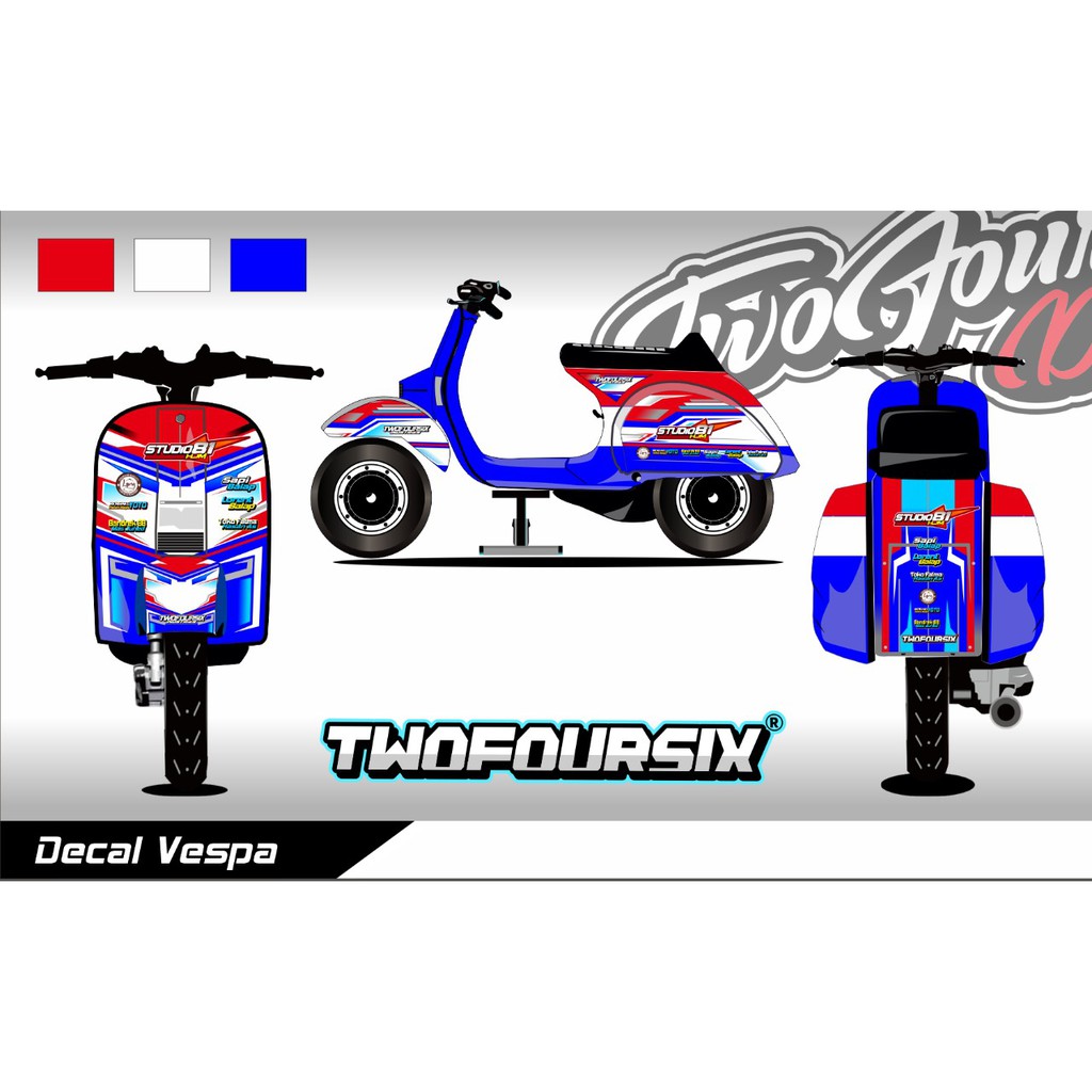 STIKER VESPA DECAL RACING TERMURAH5