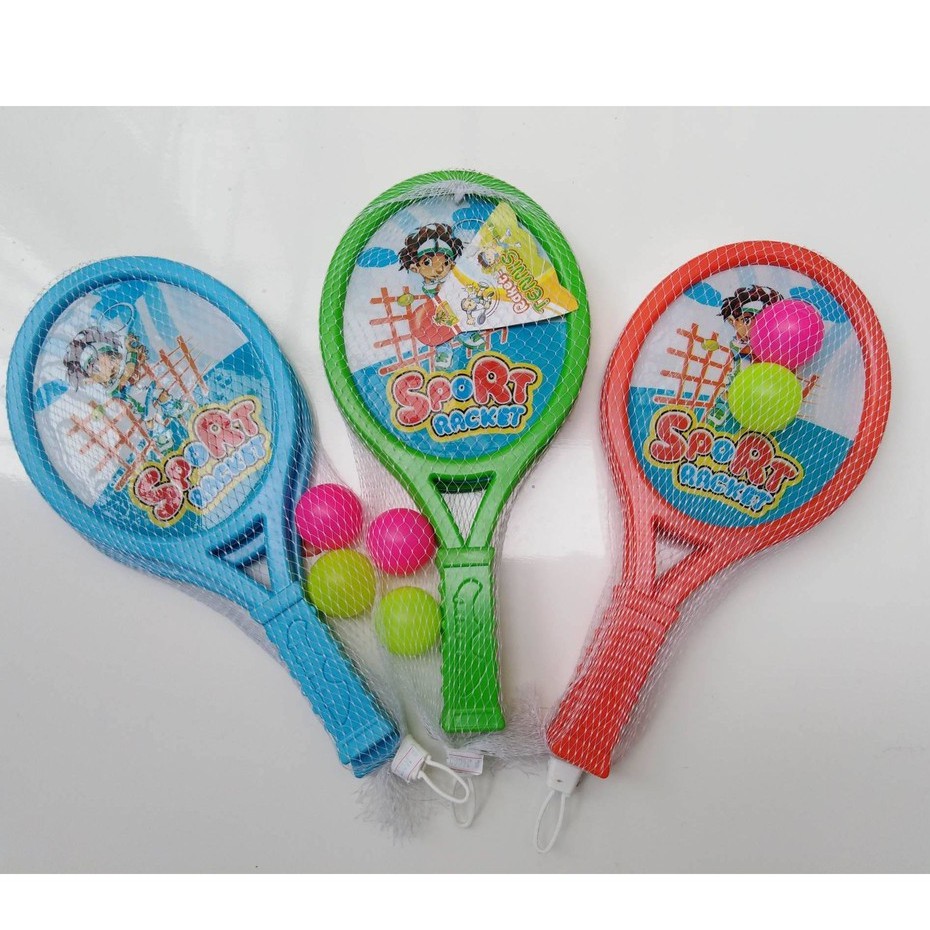 Mainan Anak Raket Tenis Set Bahan Plastik SNI