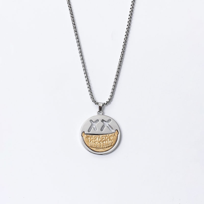 Kalung Rantai Panjang Dengan Liontin Gaya hip hop punk Untuk Pria Dan Wanita