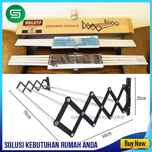 Jemuran Dinding Alumunium - Jemuran Lipat Praktis