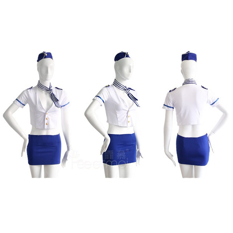 Set Baju Tidur Sexy Import Cosplay Lingerie Pramugari Flight Attendand Awak Pesawat