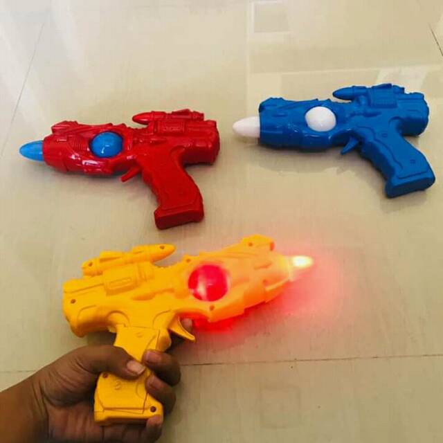 MAINAN PISTOL BATERAI SUARA /Mainan Anak Pistol Ada Lampu dan Suara - Pistol Mainan
