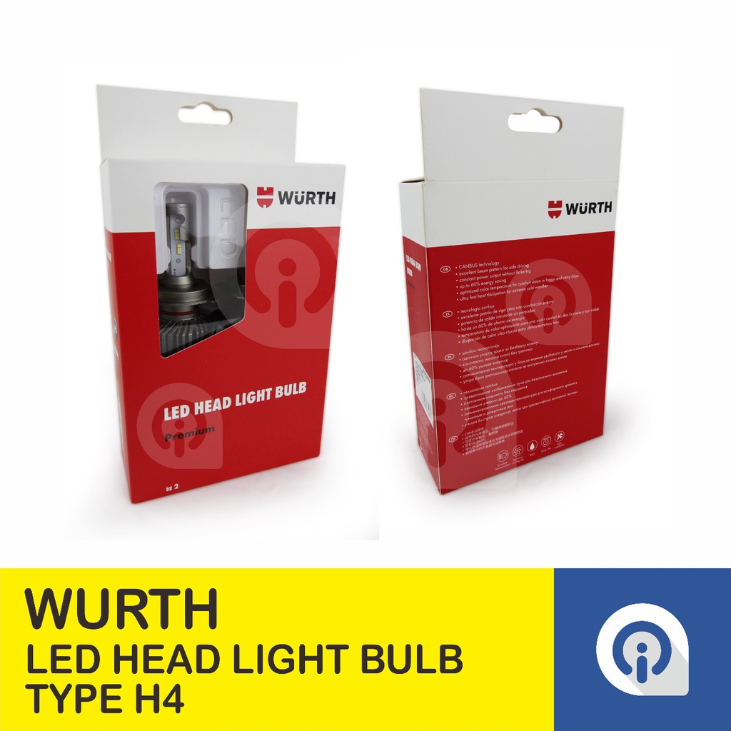 LAMPU H4 LED Wurth Headlight Bulb ORIGINAL