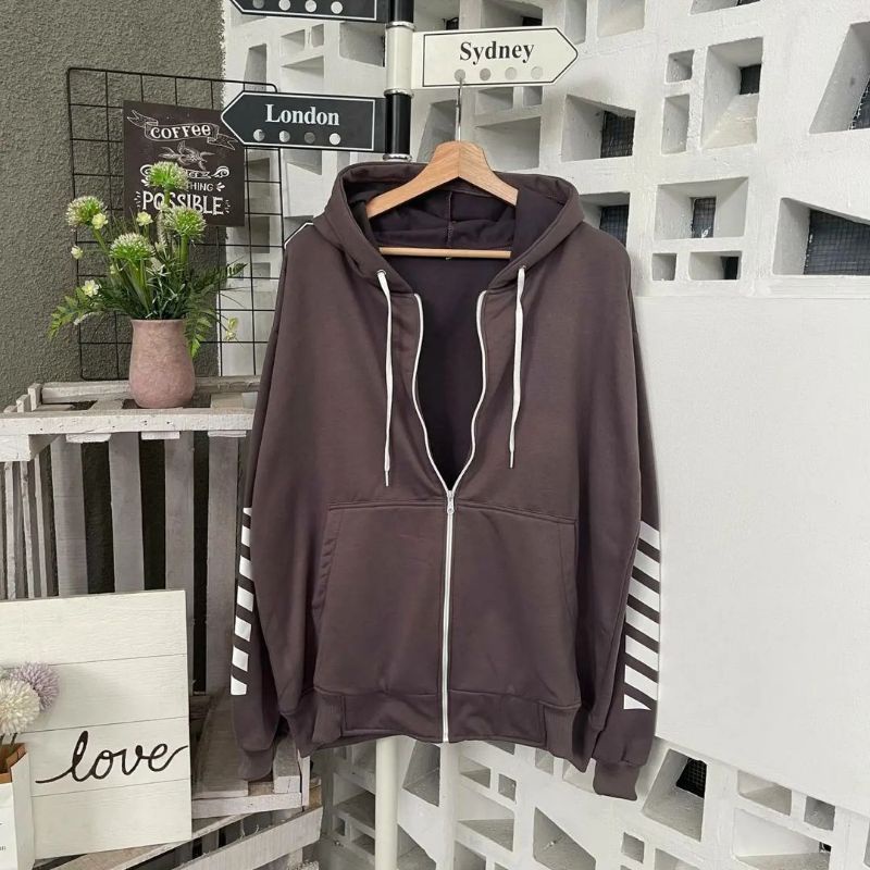 HOODIE ZIPPER SWEATER WANITA - ZEBRA HOODIE SWEATER FLEECE TEBAL - HOODIE WANITA