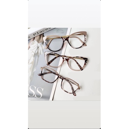 Frame cat eyes Leopard | kacamata fuji