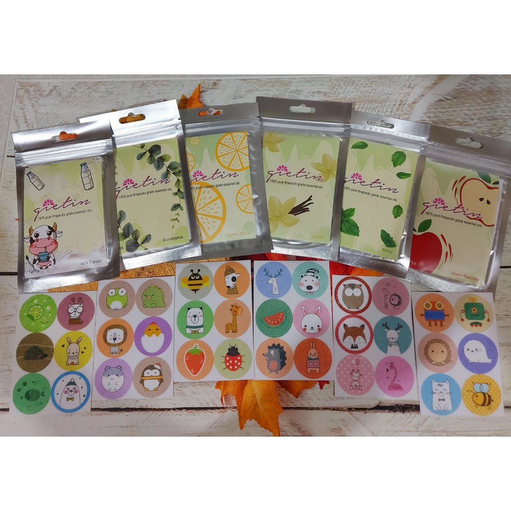 Stiker aroma terapi. Stiker aromask.stiker Masker Isi 12-36 aneka Varian Wangi